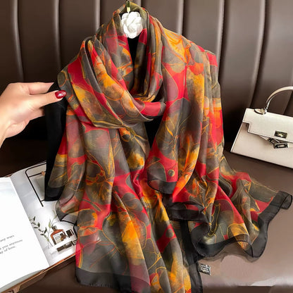 New Women Silk Satin Scarf Foulard Luxury Hijab Women Soft Beach Scarves Echarpe Shawl Large Wrap UK