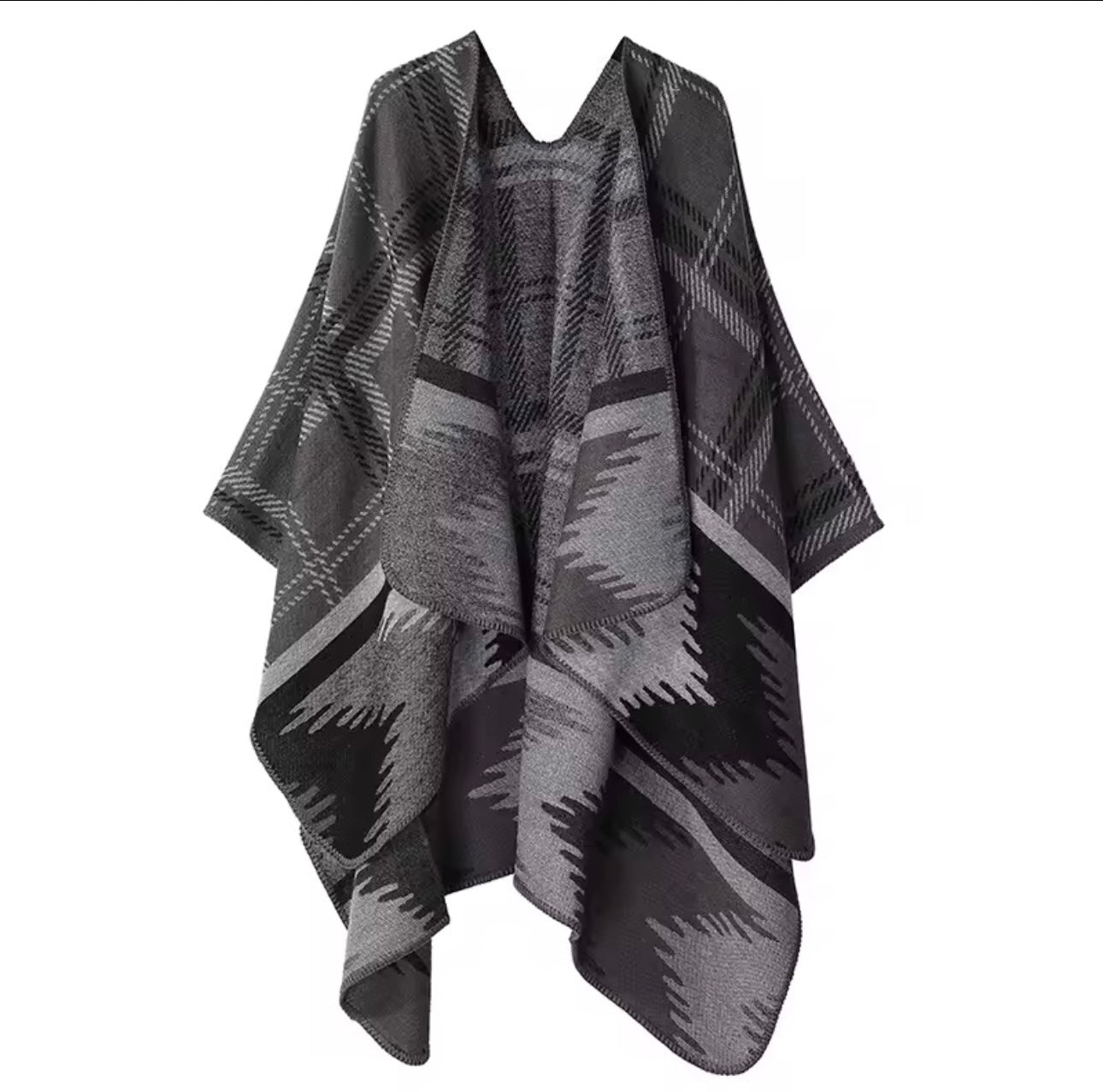 New cashmere pashmina wool scarf split thickened autumn and winter shawl Women cape UK