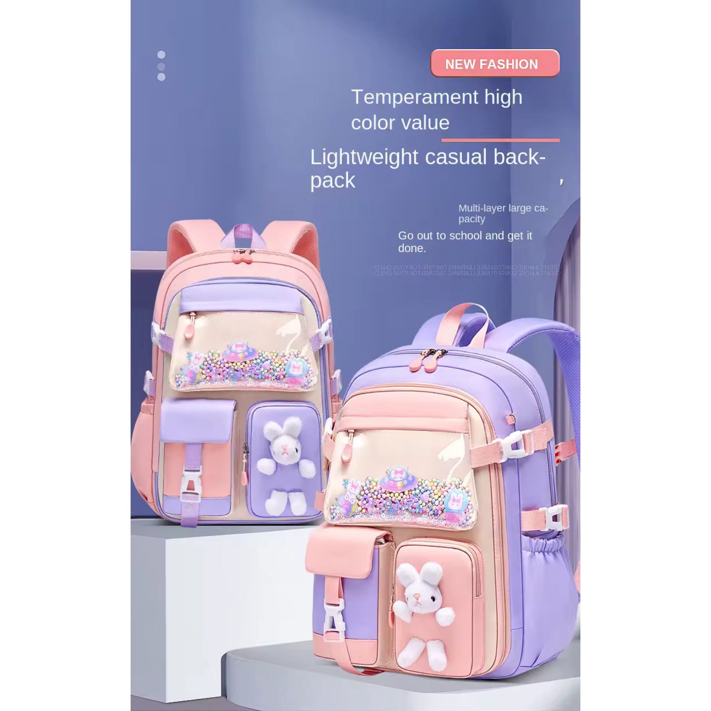 Primary School Girls' Schoolbag Kawaii Lightweight Children's Bag Waterproof Bags Colorful Travel Backpack Mochilas Gifts Kids Accessories