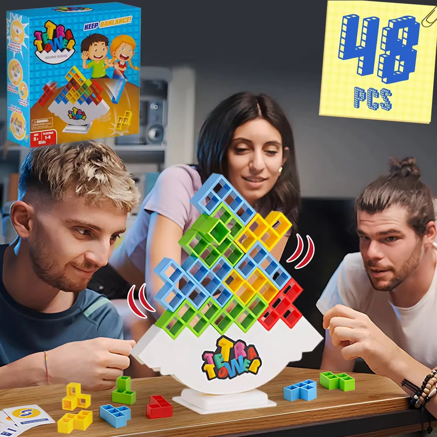 Hot Puzzles Tetra Tower Fun Balance Stacking Building Blocks Board Game for Kid Adult Friends Team Dorm Family Game Night Partie Kids Toys