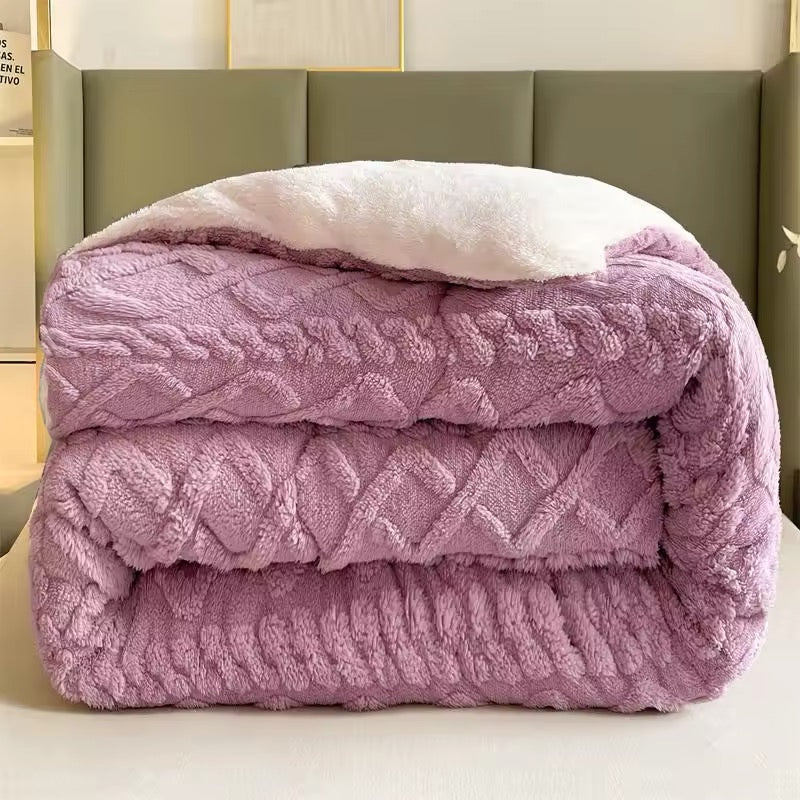 New Super Thick Winter Warm Blanket for Bed Artificial Lamb Cashmere Weighted Blankets Soft Comfortable Warmth Quilt Comforter Home Beddings