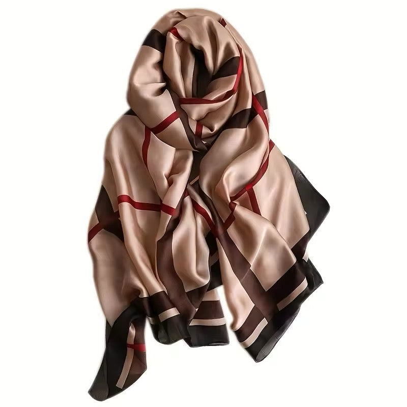 New Women Silk Satin Scarf Foulard Luxury Hijab Women Soft Beach Scarves Echarpe Shawl Large Wrap UK