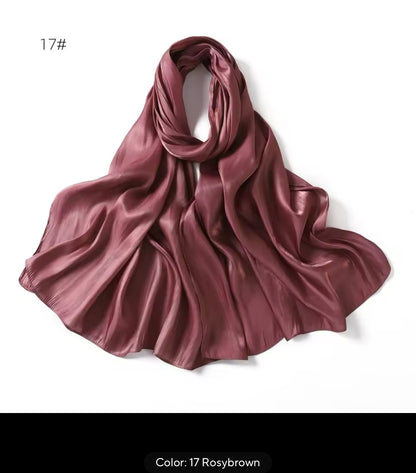 New Women Glimmer Shiny Women Hijab Scarf Muslim Long Scarves Light Weight Soft Turban Shawl Organza Satin Shimmer Scarf UK