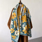 New Luxury Women Floral Double Sided Cashmere Touch Scarf - Warm Fringe Pashmina Shawl Bufanda UK