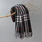 New Women Checked Pattern Cashmere Touch Scarf - Warm Fringe Pashmina Shawl Bufanda UK