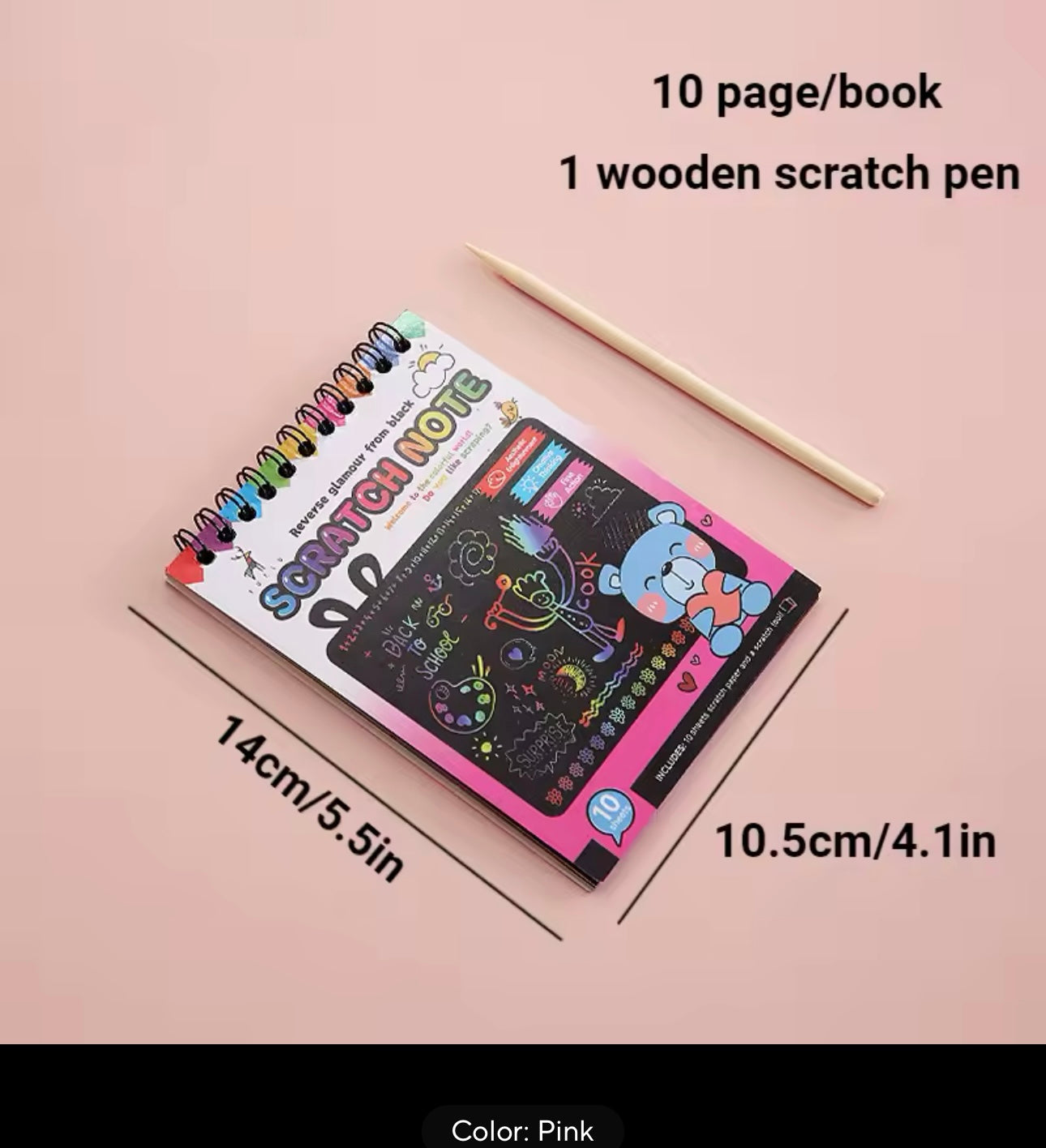 Montessori Painting Note Scratch Art Paper DIY Graffiti Book Children Magic Rainbow Scraping Drawing Notepad Educational Kids Toys