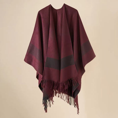 New cashmere pashmina wool scarf split thickened autumn and winter shawl Women cape UK