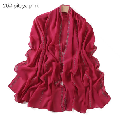 New Women Glimmer Shiny Women Hijab Scarf Muslim Long Scarves Light Weight Soft Turban Shawl Organza Satin Shimmer Scarf UK