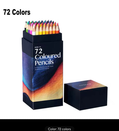 Professional Oil Wood Pencils, Soft Watercolor Pencil for School Draw Sketch, Art Supplies, 12,24,48,72,120,160 Colours Kids Accessories