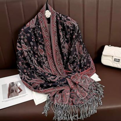 New Luxury Women Classic Pashmina  Cashmere Touch Bohemia Scarf - Warm Fringe Pashmina Shawl Bufanda UK