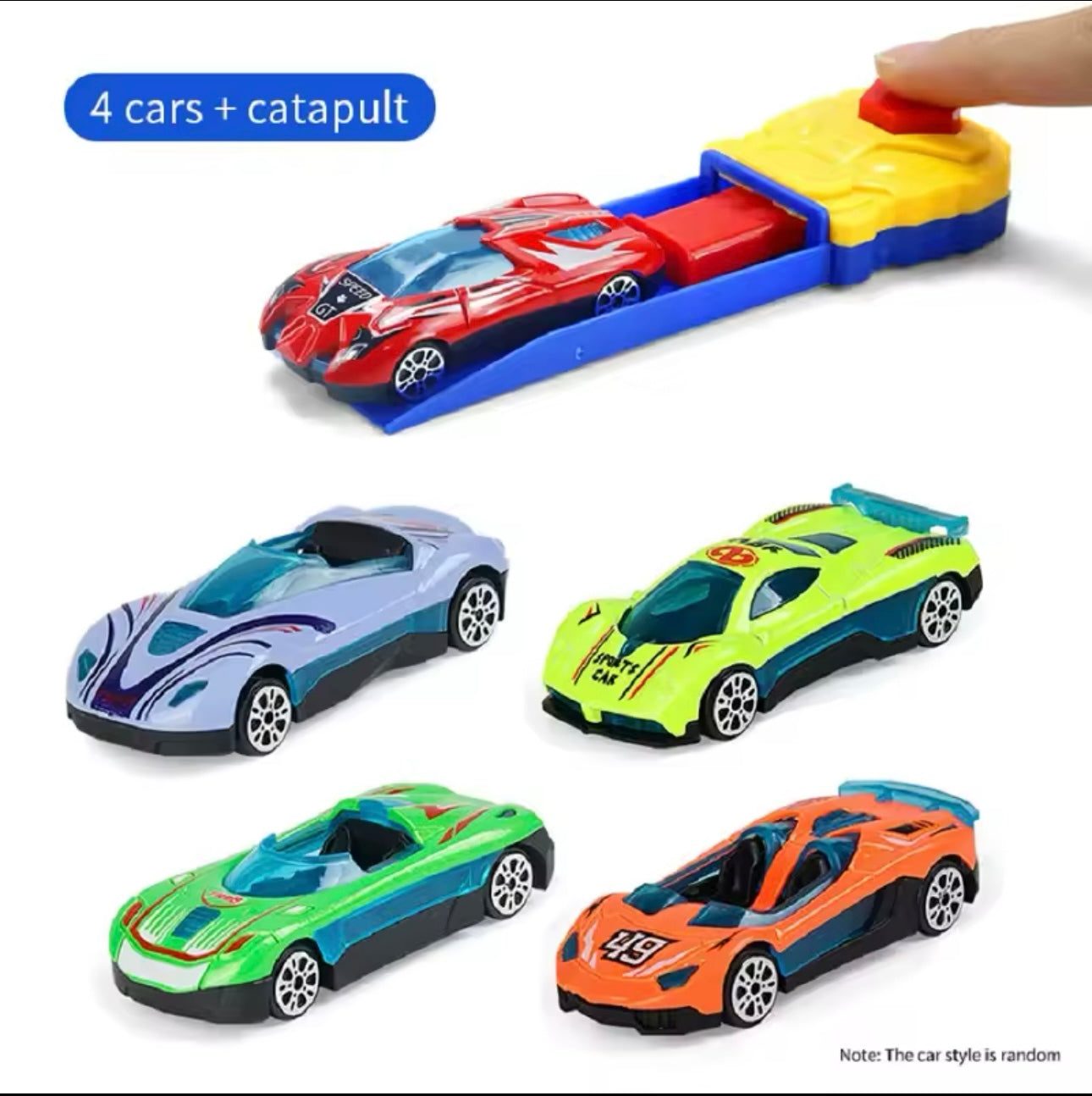 Ejection Alloy glide race car Toy Car Random car model Delicate track Children's Gift Gift Set Boy's birthday gift Kids Toys