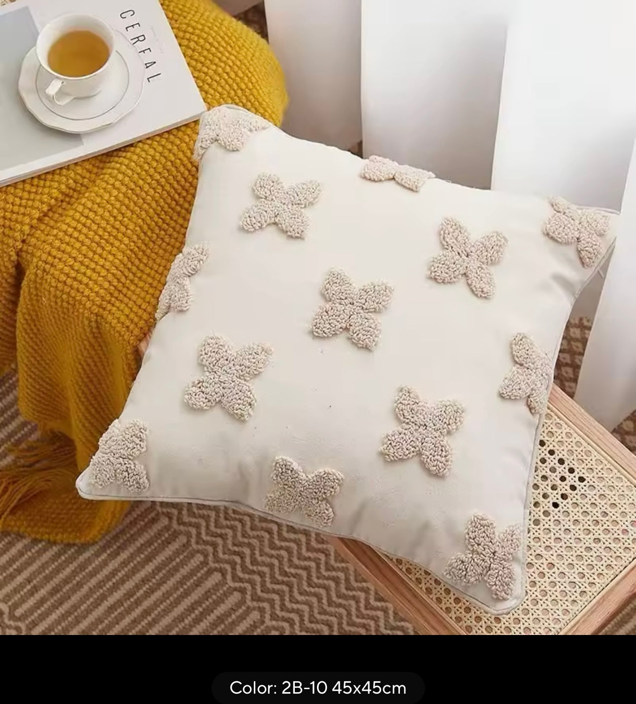 100% Cotton Linen Cushion Covers TasselsHand-woven Thread Pillow Covers Geometry Bohemia Style Pillowcase Home Beddings