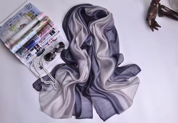 New Women Silk Satin Scarf Luxury Hijab Women Soft Beach Scarves Echarpe Shawl Large Wrap UK