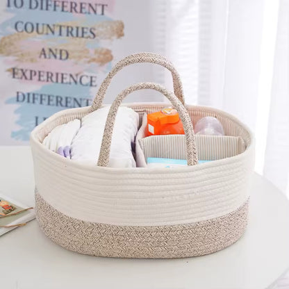 Multifunctional Travel Out Portable Mommy Bag Cotton Rope Diaper Bag Diaper Storage Bag Baby Diaper Storage Basket Home Beddings