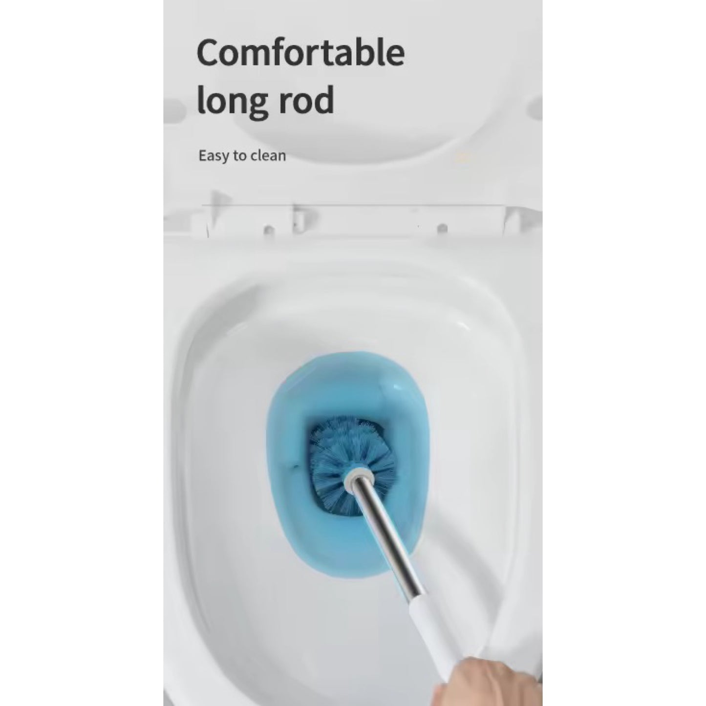 Punch-Free Wall Mounted Toilet Brush With Drainable Base Long Handle Plastic Toilet Cleaning Brush Bathroom Accessories Home Refined Restroom