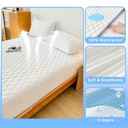 Waterproof Throw Mattress Cover Bed Fitted Sheet Mattress Protector Home Beddings