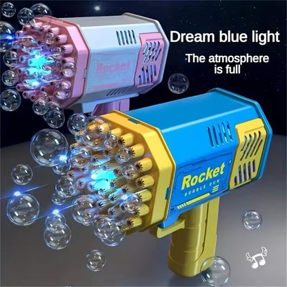 40 Hole Rocket Launcher Handheld Portable Electric Automatic Bubble Gun Party Birthday Gift Toy(without Bubble Water) Kids Toys