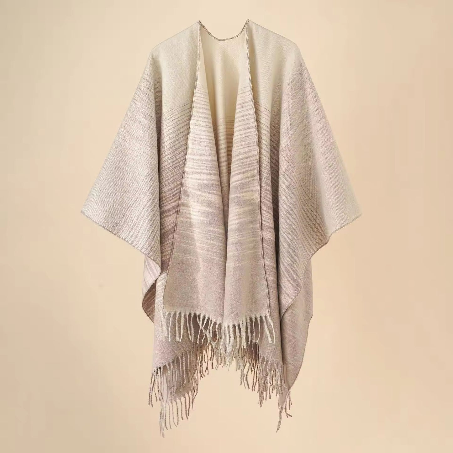 New cashmere pashmina wool scarf split thickened autumn and winter shawl Women cape UK