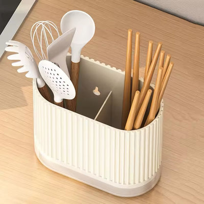 Household Kitchen Home Chopstick Holder Spoon Storage Box Drain Rack Wall Mounted Non Perforated Countertop Tableware Chopstick Cage