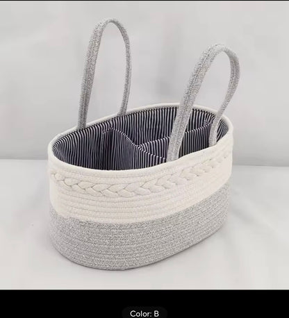 Multifunctional Travel Out Portable Mommy Bag Cotton Rope Diaper Bag Diaper Storage Bag Baby Diaper Storage Basket Home Beddings