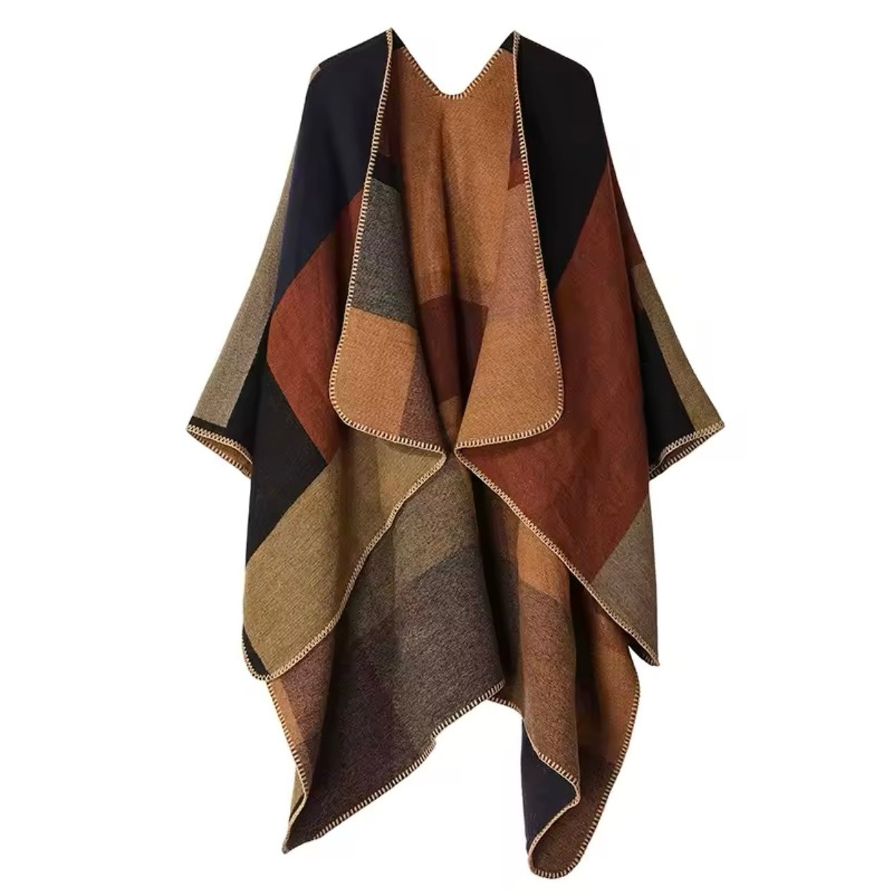 New cashmere pashmina wool scarf split thickened autumn and winter shawl Women cape UK