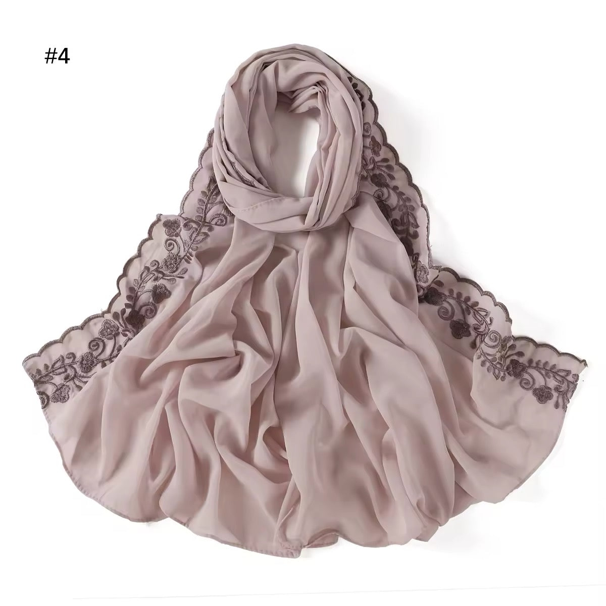 New Women Embroidered Scarf Elegant and Versatile for Women Embroidered Flower Long Summer Sunscreen Scarves Echarpe Shawl Large Wrap UK