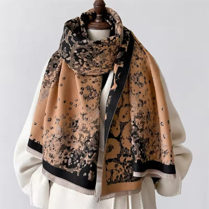 New Scarf Leopard Print Scarf Thickened Animal Print Warm Cashmere Double Sided Scarves Luxury Pashmina Viscose Wool Fashion Shawl Women Allure UK