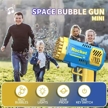 40 Hole Rocket Launcher Handheld Portable Electric Automatic Bubble Gun Party Birthday Gift Toy(without Bubble Water) Kids Toys