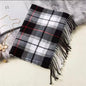 New Women Checked Pattern Cashmere Touch Scarf - Warm Fringe Pashmina Shawl Bufanda UK