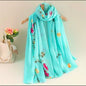 New Women Embroidered Scarf Elegant and Versatile for Women Embroidered Flower Long Summer Sunscreen Scarves Echarpe Shawl Large Wrap UK