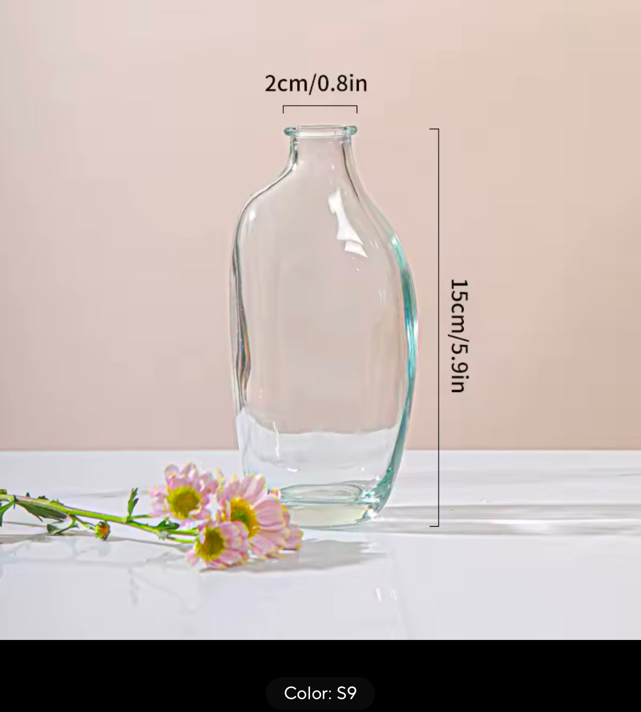 Retro Glass Flower Vase Home Decoration Plant Flowers Bottle Decorative Vase Office Desk Ornament Vase Decoration Home Decor