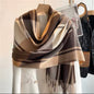 New Women Checked Pattern Cashmere Touch Scarf - Warm Fringe Pashmina Shawl Bufanda UK