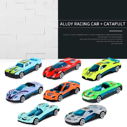 Ejection Alloy glide race car Toy Car Random car model Delicate track Children's Gift Gift Set Boy's birthday gift Kids Toys