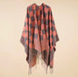 New cashmere pashmina wool scarf split thickened autumn and winter shawl Women cape UK