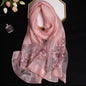 New Women Silk Satin Scarf Luxury Hijab Women Soft Embroidered Scarves Echarpe Shawl Large Wrap UK