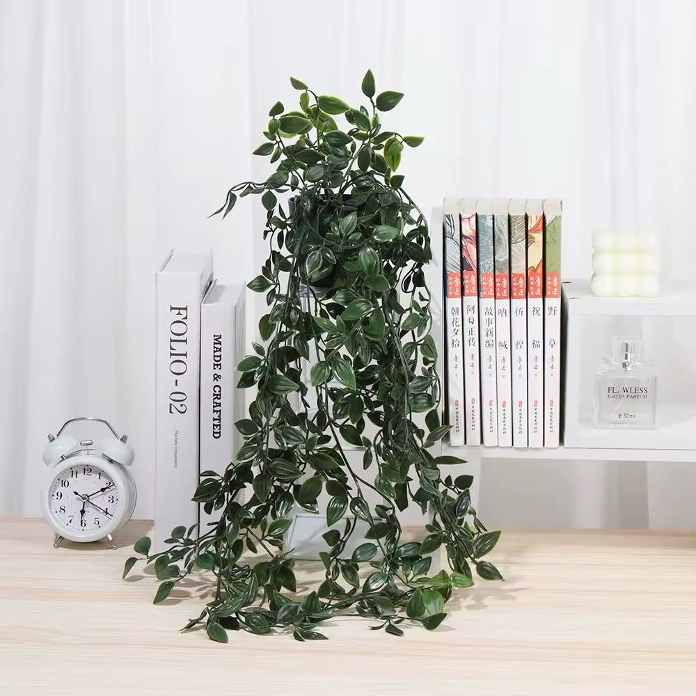 Artificial Hanging Plants with Pot Fake Plants Hanging Vines Shelf Plants Decor Potted Plants for Home Decor Indoor Outdoor Decoration