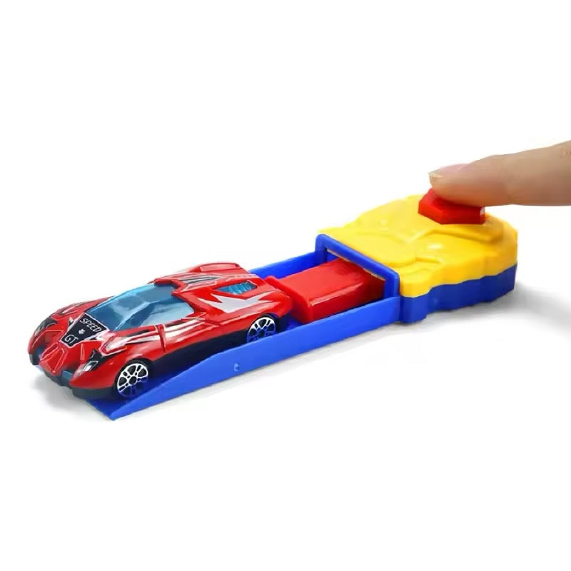 Ejection Alloy glide race car Toy Car Random car model Delicate track Children's Gift Gift Set Boy's birthday gift Kids Toys