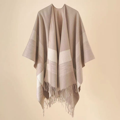 New cashmere pashmina wool scarf split thickened autumn and winter shawl Women cape UK