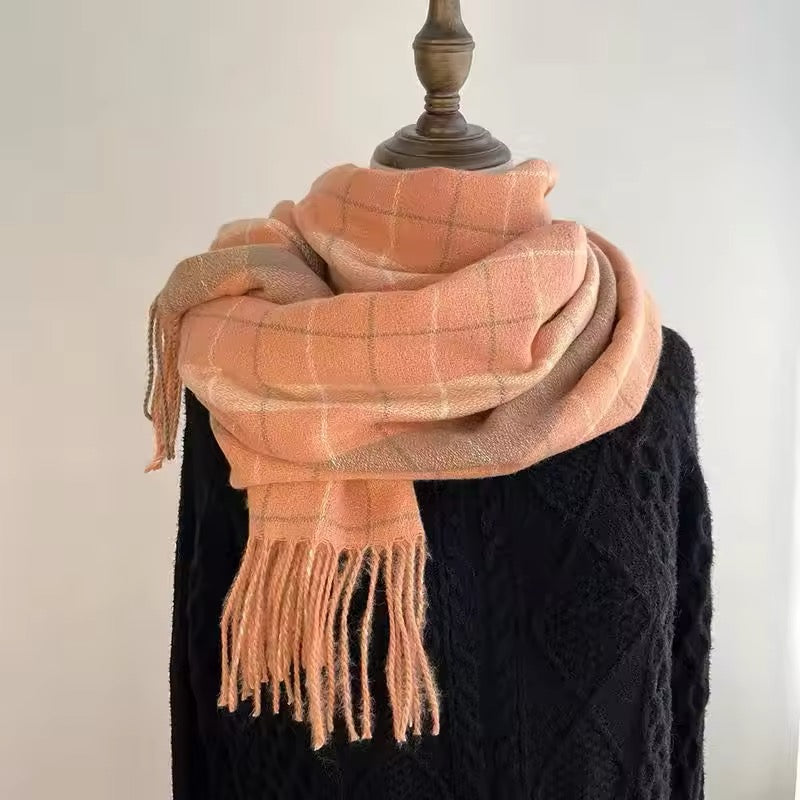 Fashion winter plaid scarf female autumn and winter everything new British classic imitation cashmere Women Woollen