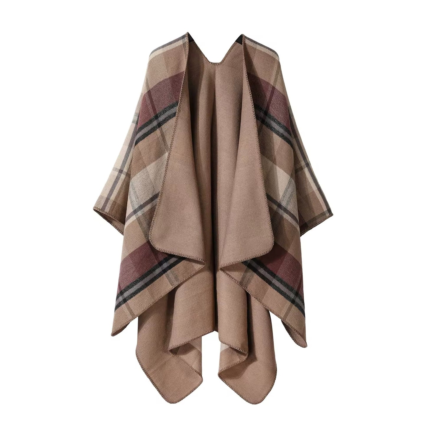 New cashmere pashmina wool scarf split thickened autumn and winter shawl Women cape UK