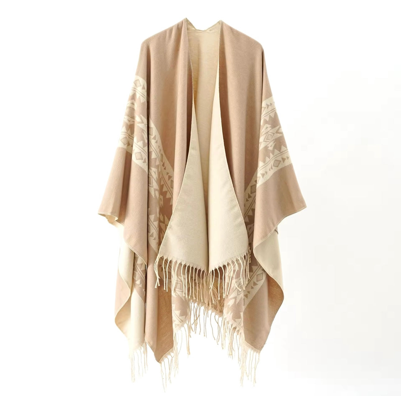 New cashmere pashmina wool scarf split thickened autumn and winter shawl Women cape UK