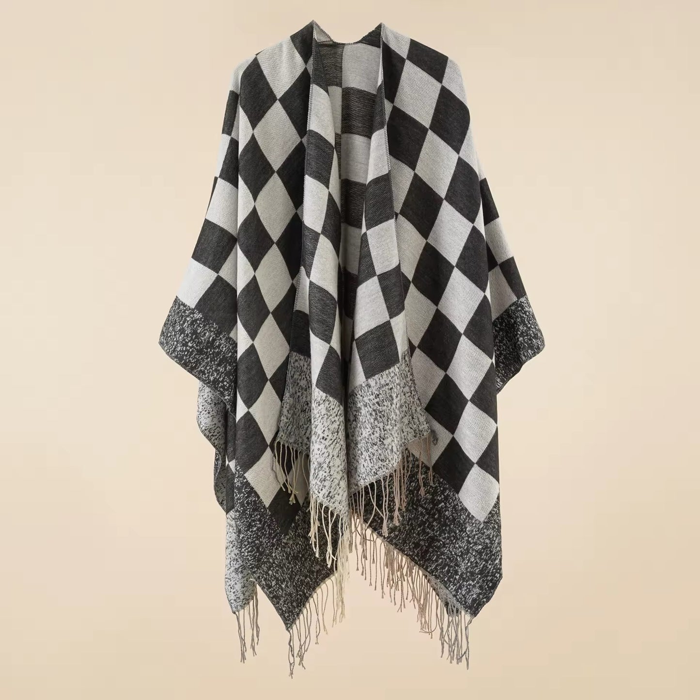 New cashmere pashmina wool scarf split thickened autumn and winter shawl Women cape UK