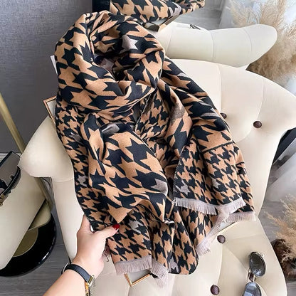 New Women Luxurious Cashmere Touch Scarf - Warm Fringe Pashmina Shawl Bufanda UK