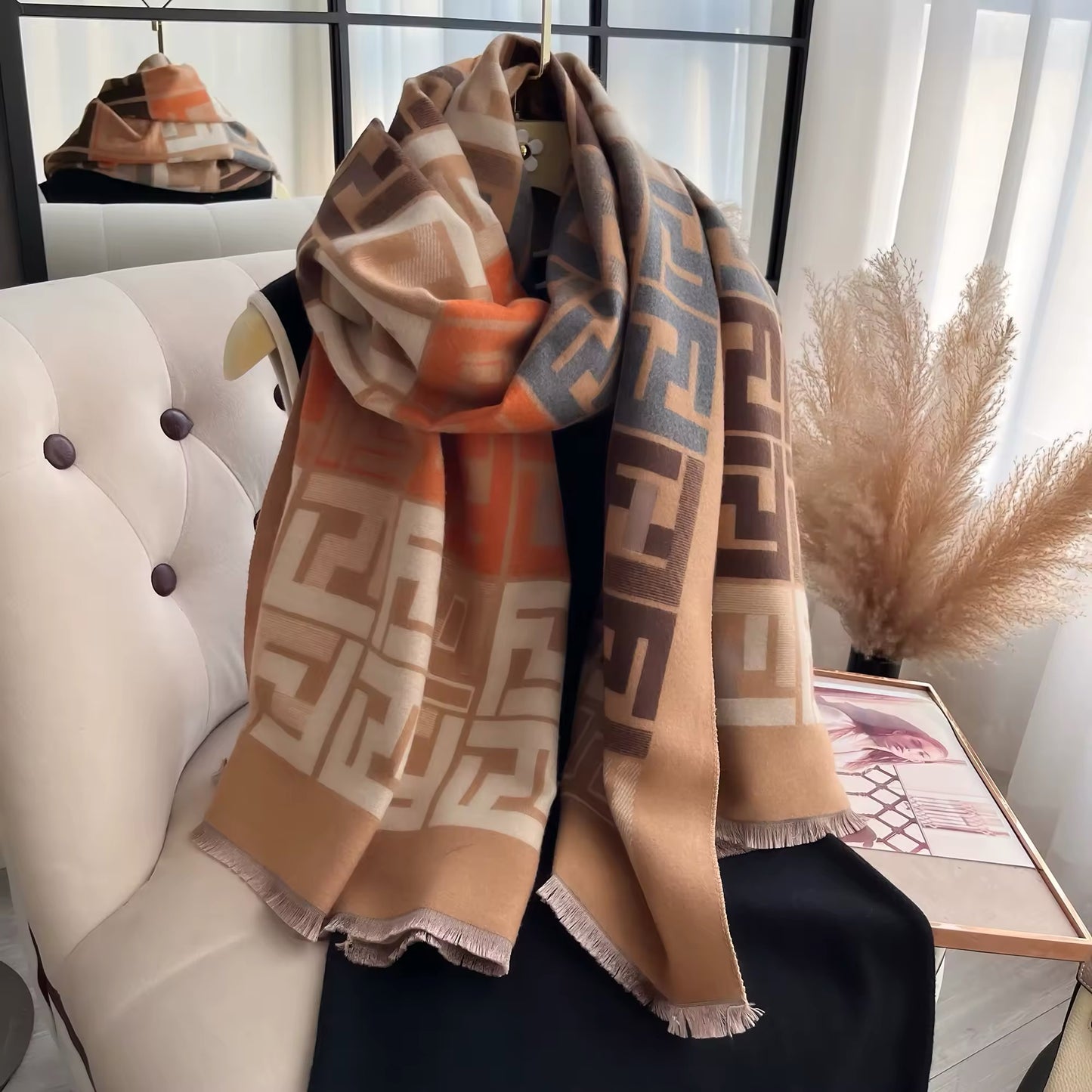 New Women Luxurious Cashmere Touch Scarf - Warm Fringe Pashmina Shawl Bufanda UK