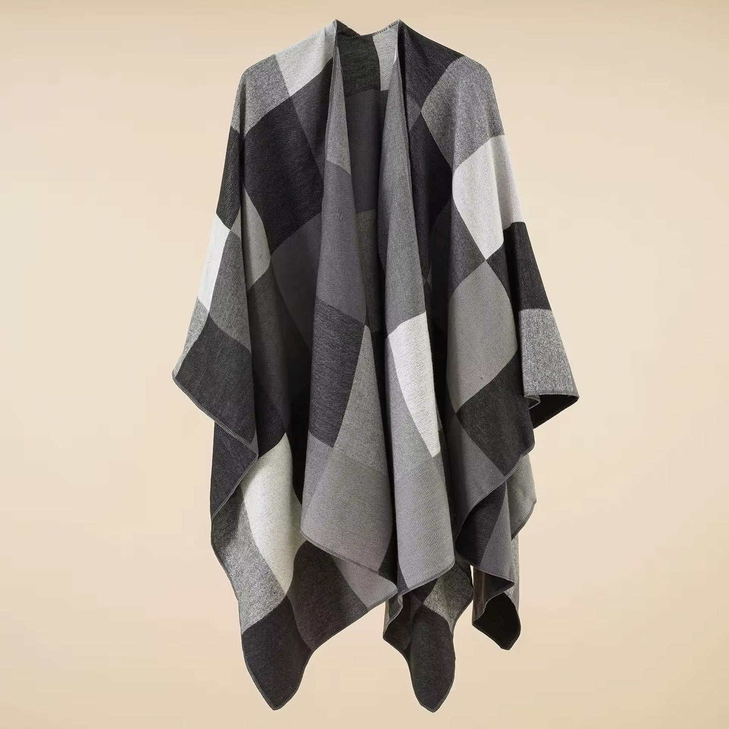 New cashmere pashmina wool scarf split thickened autumn and winter shawl Women cape UK