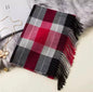 New Women Checked Pattern Cashmere Touch Scarf - Warm Fringe Pashmina Shawl Bufanda UK