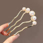 Head Accessory Fashion Metal U-Shaped Hair Stick for Girls Simple Pearl Hair Clip Pins Bun Maker Hairstyle Tools Hair Accessories