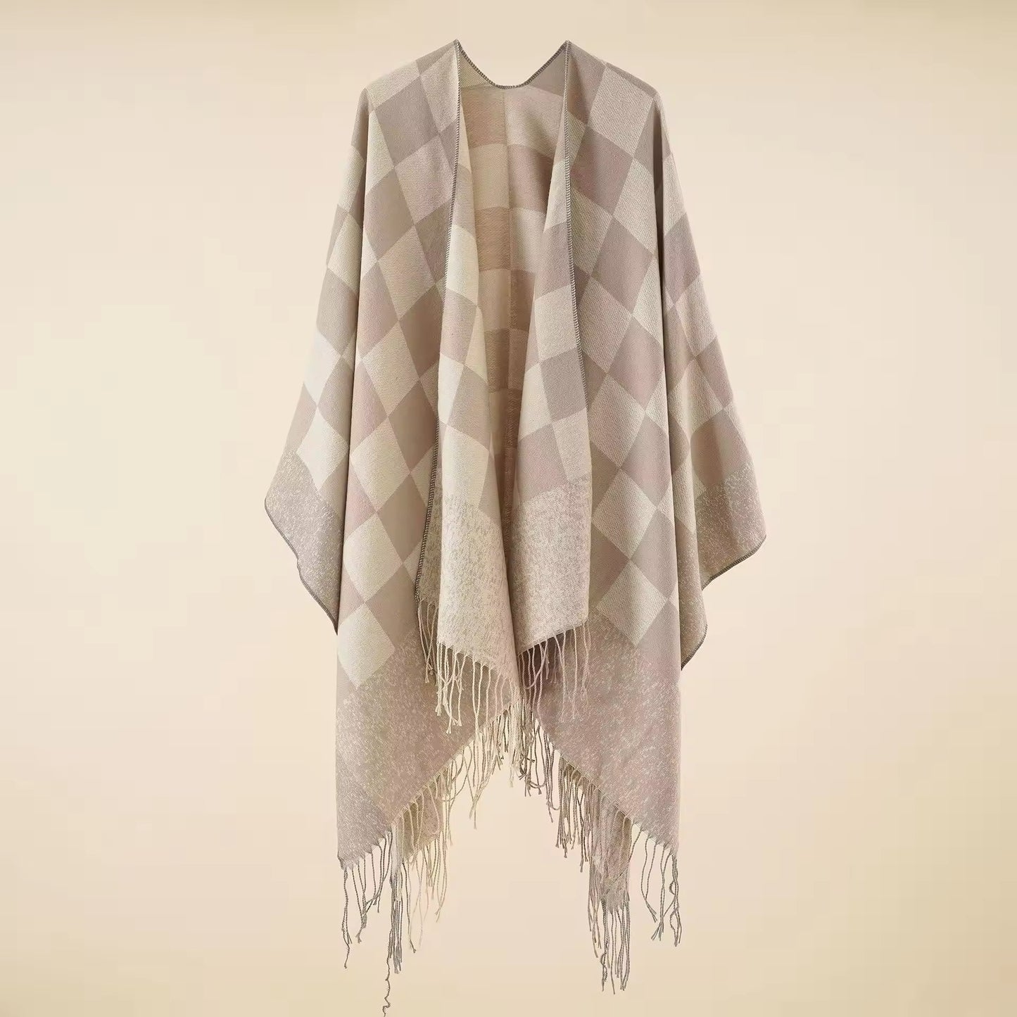 New cashmere pashmina wool scarf split thickened autumn and winter shawl Women cape UK