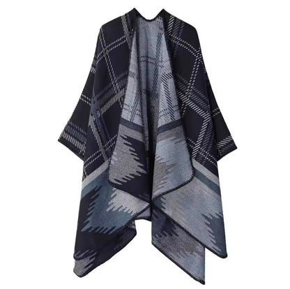 New cashmere pashmina wool scarf split thickened autumn and winter shawl Women cape UK