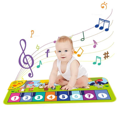 Piano Mat for Kids Toys Toddlers Floor Keyboard Dance Mat Baby Fitness Play Animal Music Blanket Instrument Toys Girl Boy Gift